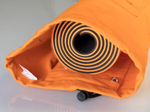 Yoga Tasche mit Blume des Lebens orange Länge 75 cm