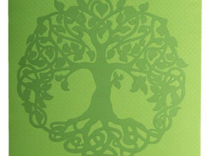 Yogamatte TPE ecofriendly – hellgrün / grau mit Baum des Lebens